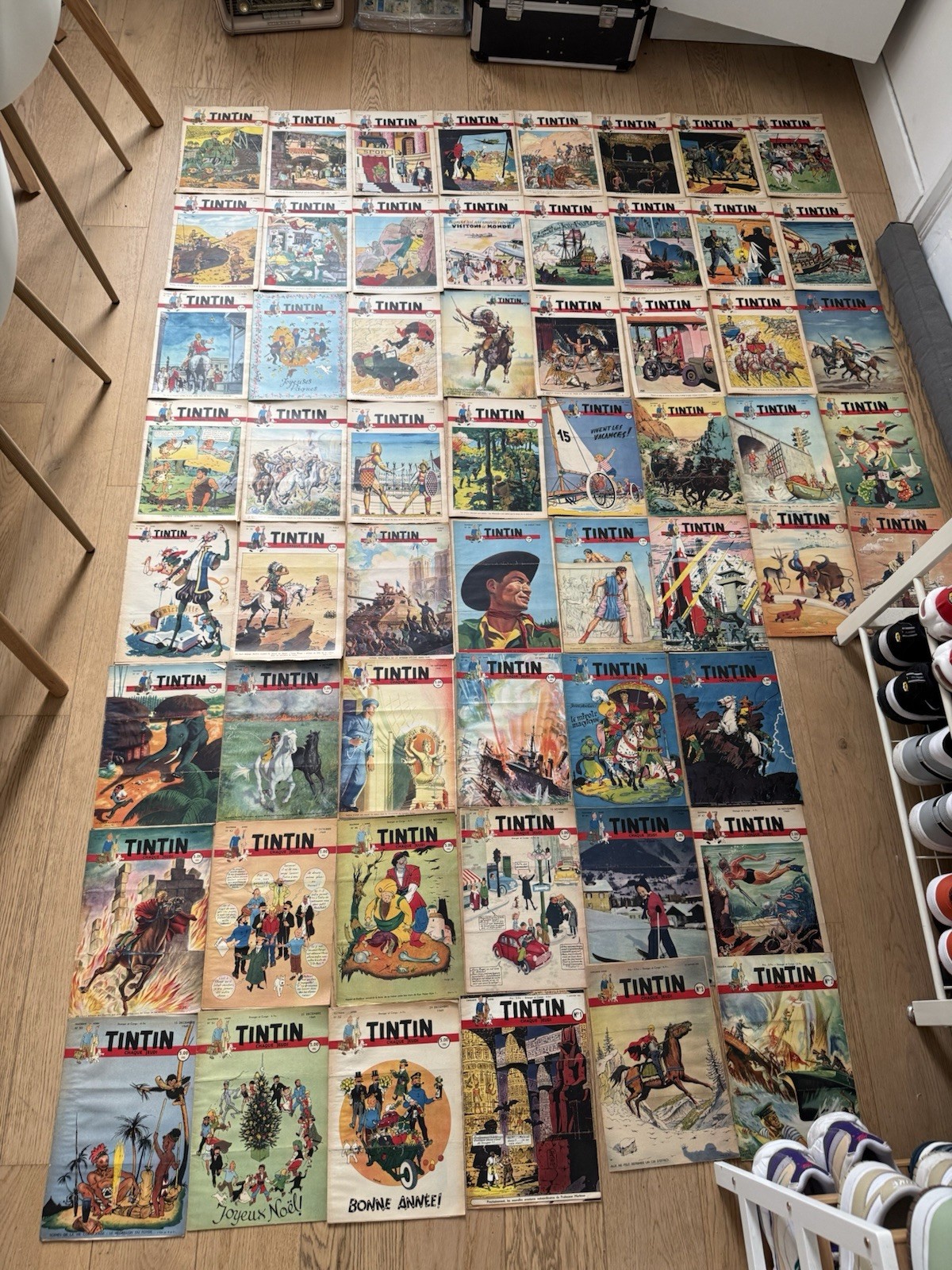 Journal De Tintin 58x Exemplaires Vintage 1947-1950 État Correct / Bon