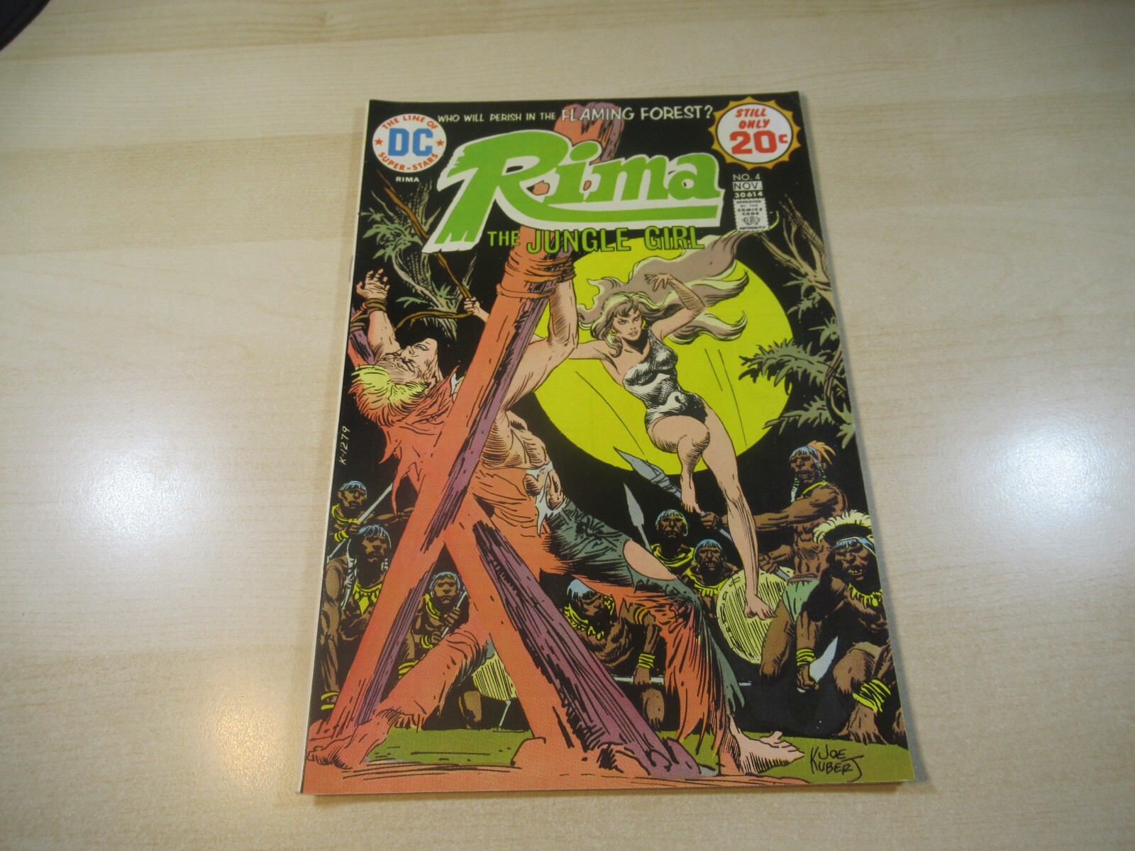 RIMA THE JUNGLE GIRL #4 DC BRONZE AGE HIGH GRADE PERISH IN FLAMING FOREST KUBERT