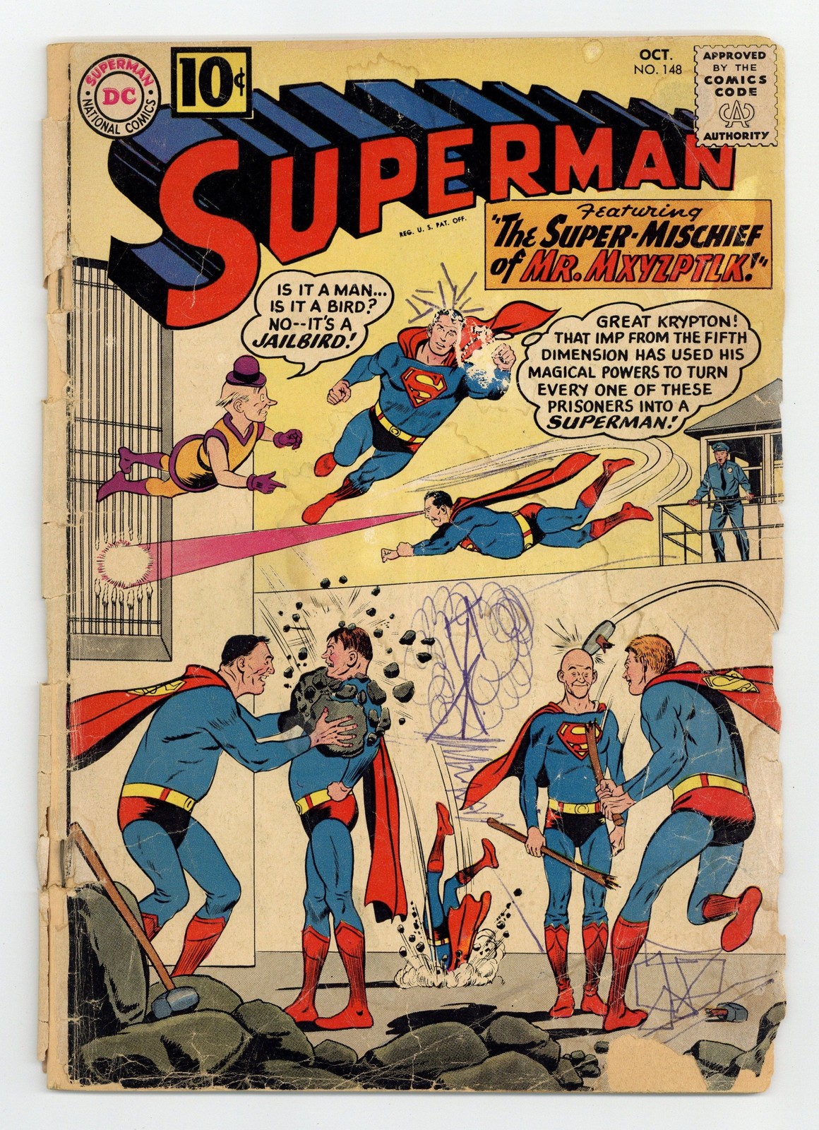 Superman #148 FR 1.0 1961 basso grado