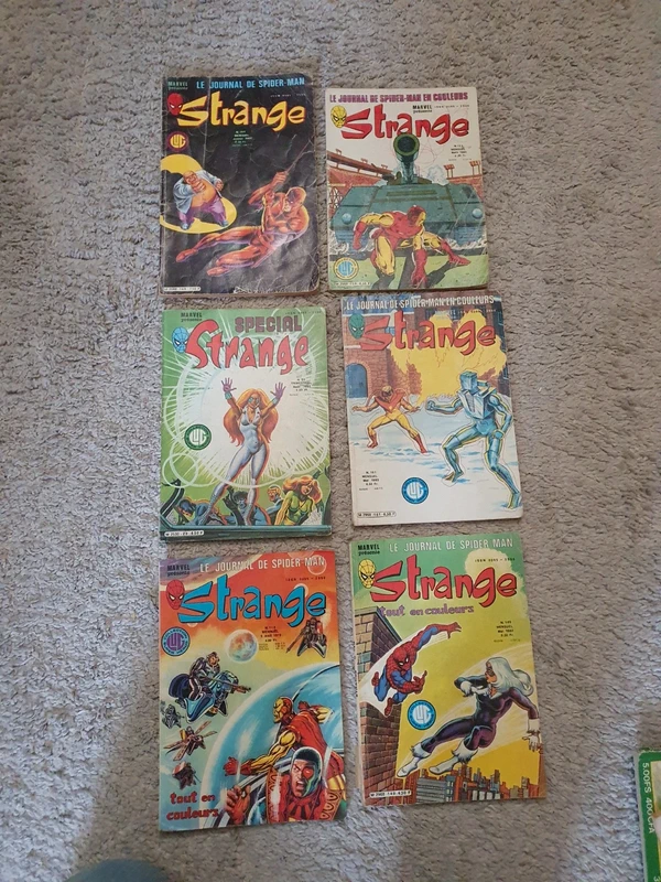 Lot de 6 bd Srange Marvel 1979, 1982, 1984