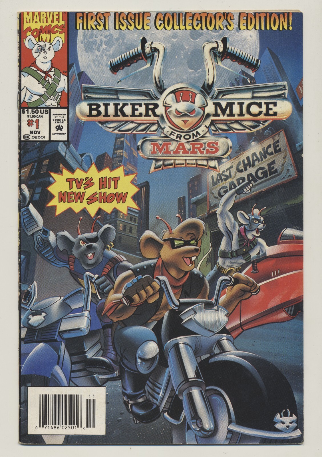Biker Mice from Mars #1 Marvel Comics Nov 1993 1st Issue Adaptation VG/FN 5.0