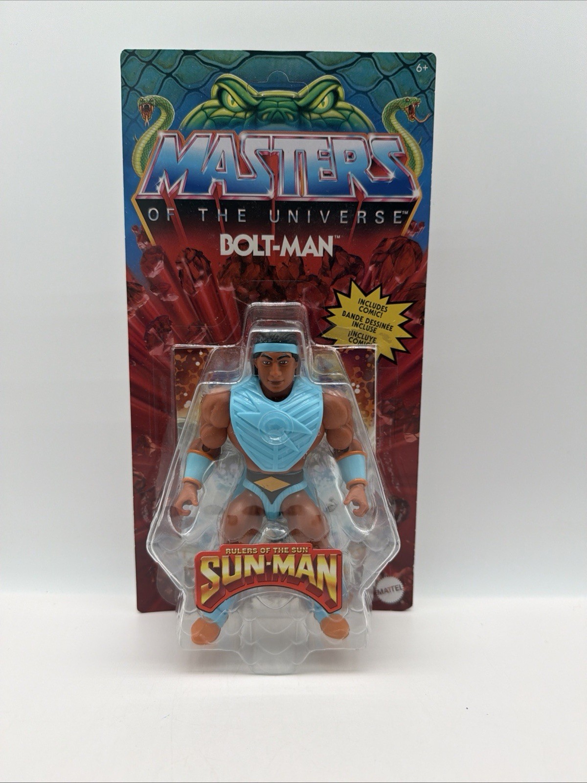 Masters of the Universe Bolt Man Sun Man Figure Rulers MOTU Origins NEW IN BOX