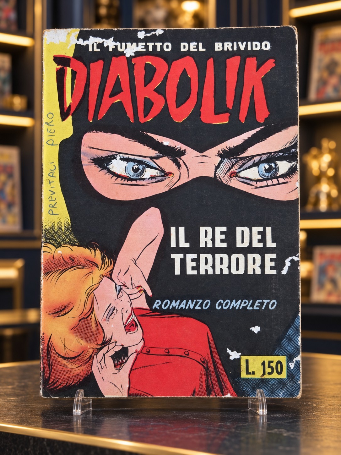 Diabolik N. 1 Il Re del Terrore Ristampa 1964 SODIP Astorina Pubblicità in Terza