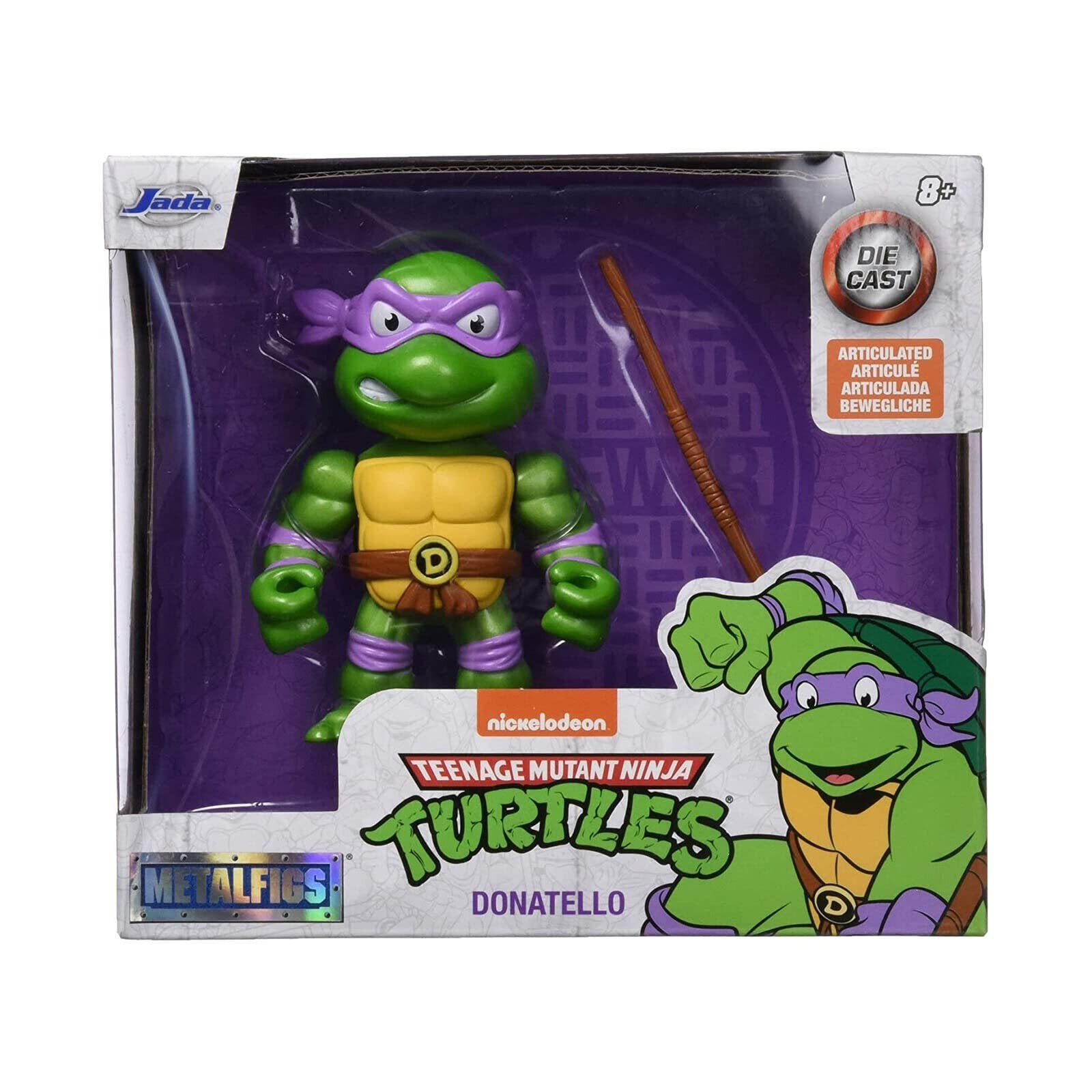 Jada Toys Teenage Mutant Ninja Turtles 4 Donatello Figura Die-cast, Giocattoli per Bambini