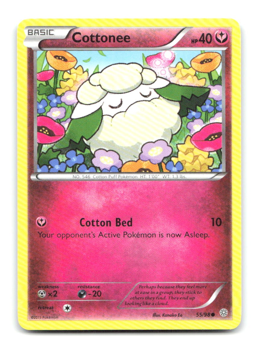 Cottonee 55/98 Common Ancient Origins Pokemon Moderately Played