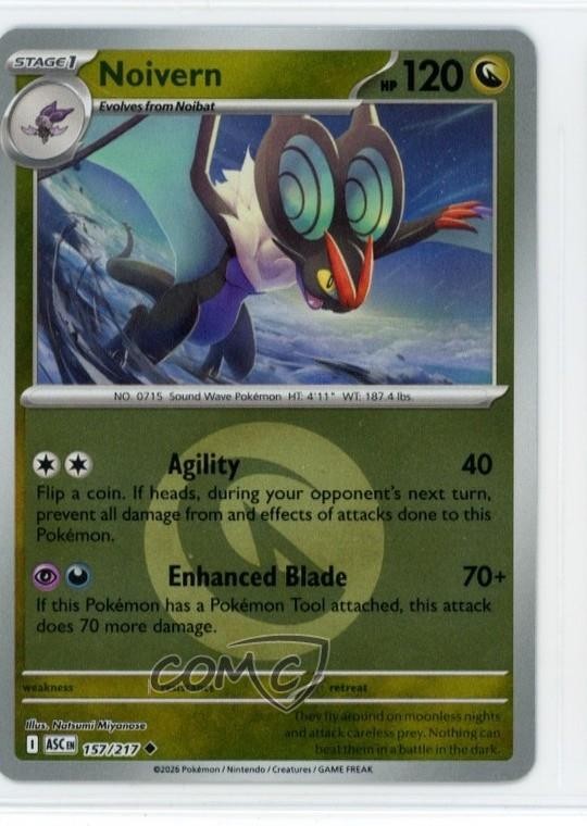 Noivern (Energy Symbol) Reverse Foil Pokemon Mega Evolution Ascended Heroes ASC