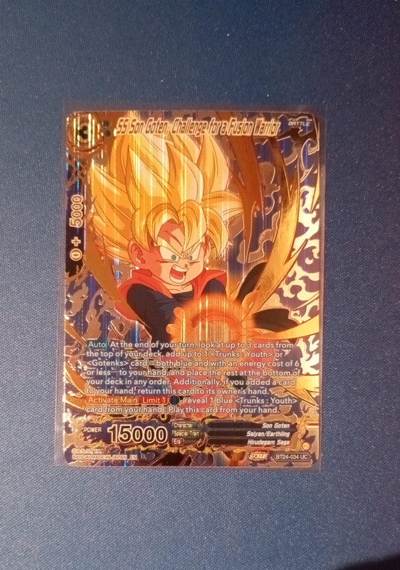SS Son Goten V.3 Gold foil carta Dragón Ball masters