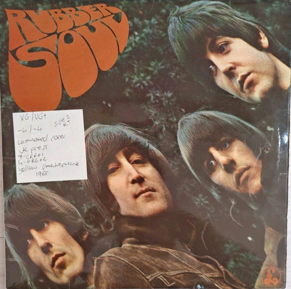 The Beatles Rubber Soul Vinyl Record VG/VG+ PMC 1267 1965