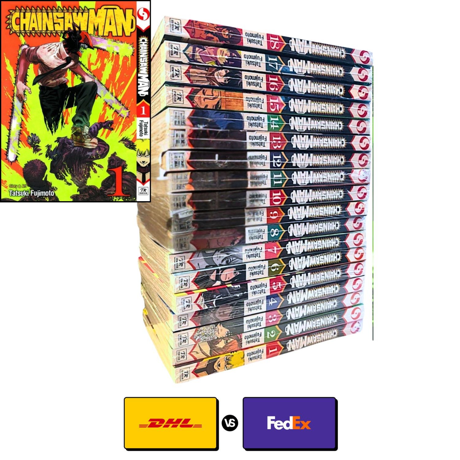Motosega Uomo Set Completo Vol. 1-23 manga fumetto inglese nuovo - spedizione espressa