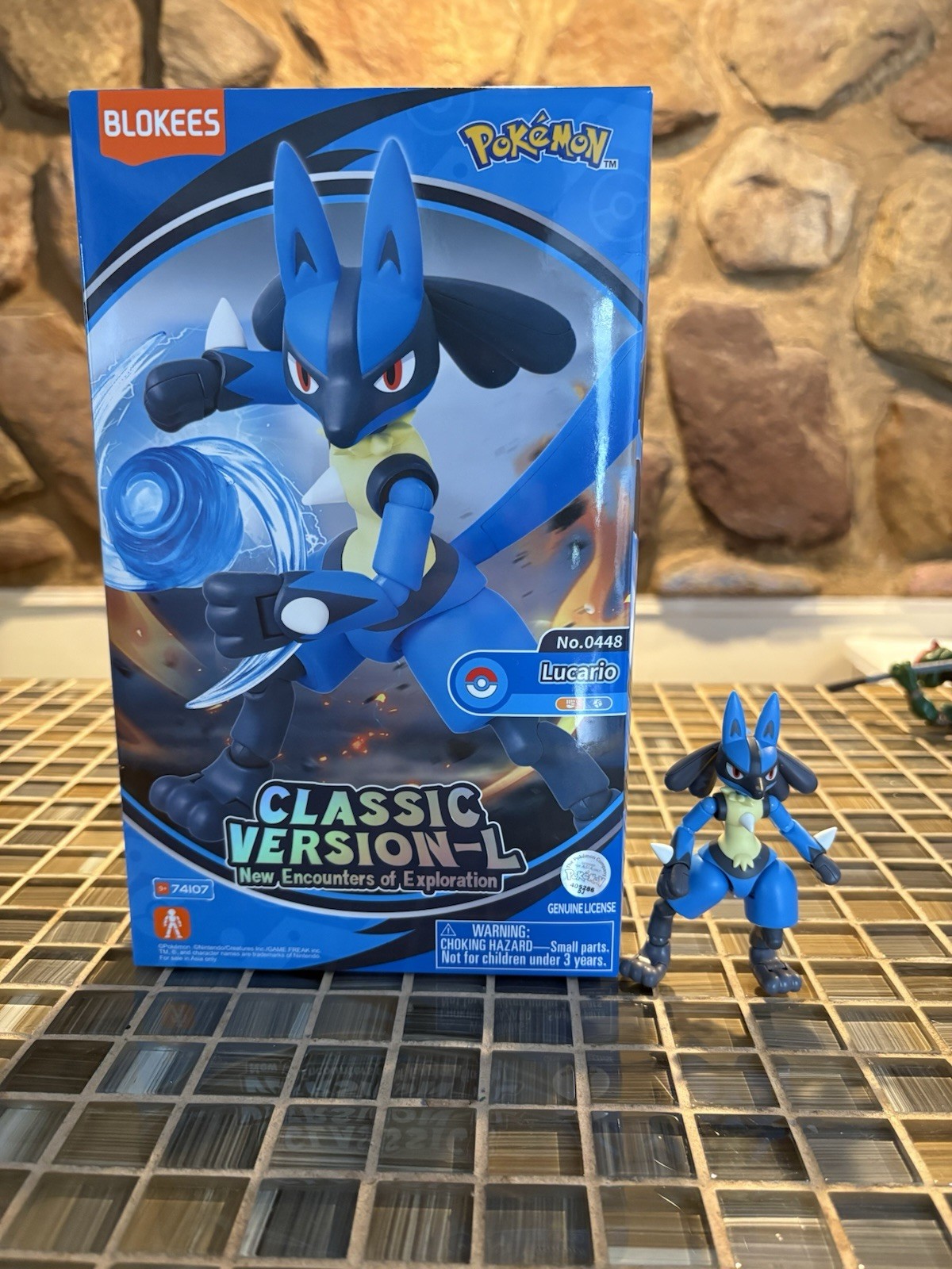 Blokees Pokemon Lucario Collectible Action Figure Toy