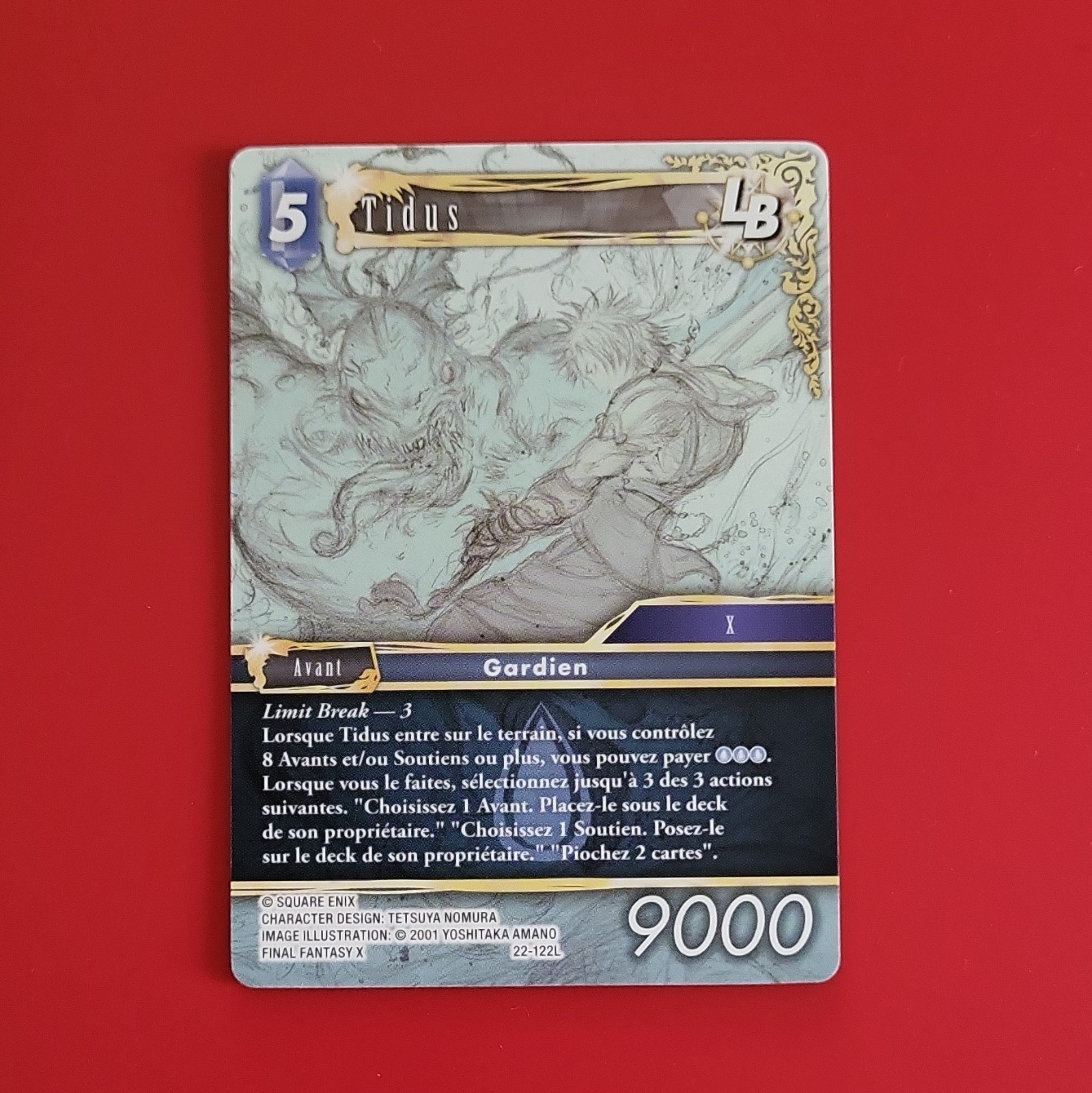 Square Enix Final Fantasy TCG Tidus FFX Guardie 22-122L costo 5 spessore 9000 FR