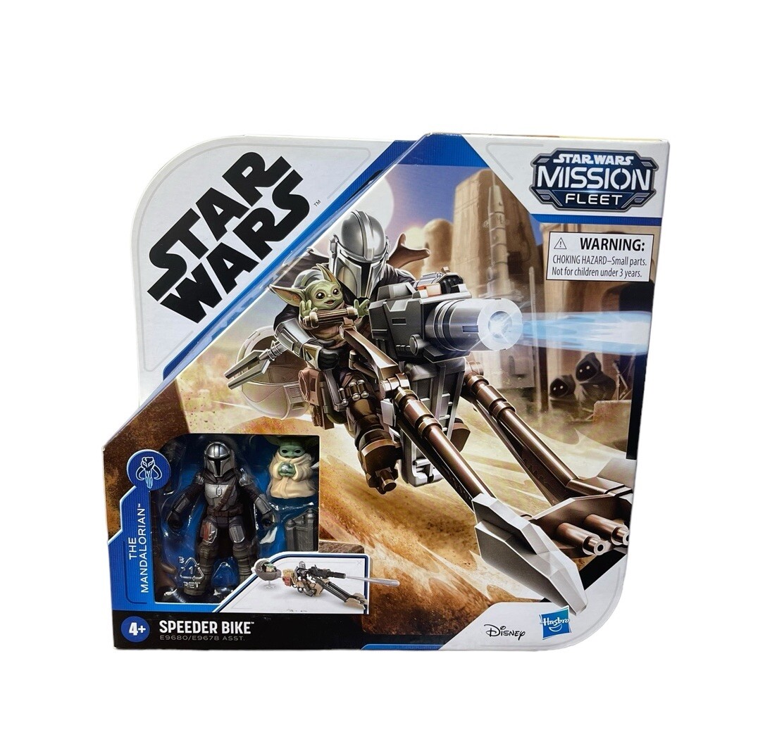Star Wars Mission Fleet Il Mandaloriano Bambino Speeder Bici Disney Hasbro NUOVO