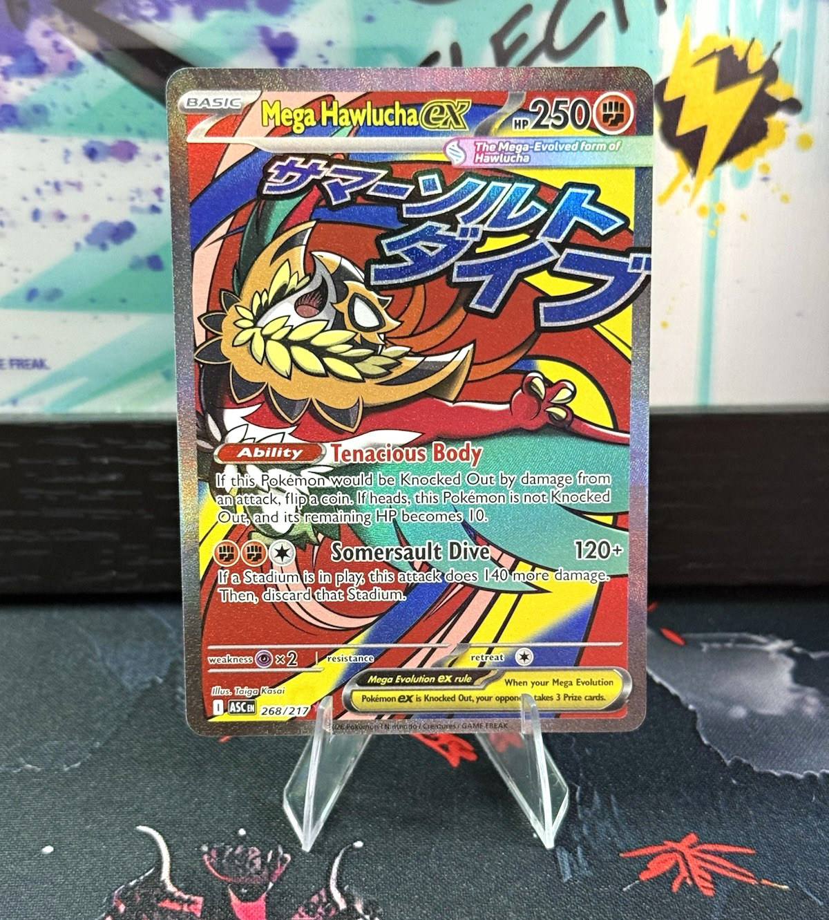 The Pokémon Company Mega Hawlucha EX 268/217 ASC Full Art Holo EN 250 HP
