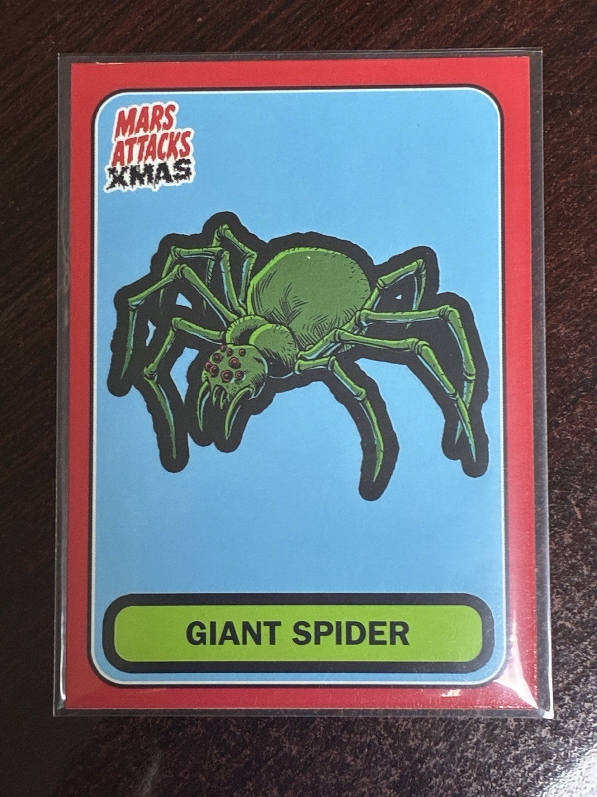 2026 Topps Mars Attacks Xmas Ragno Gigante #B-69 Rosso Natale Parallelo