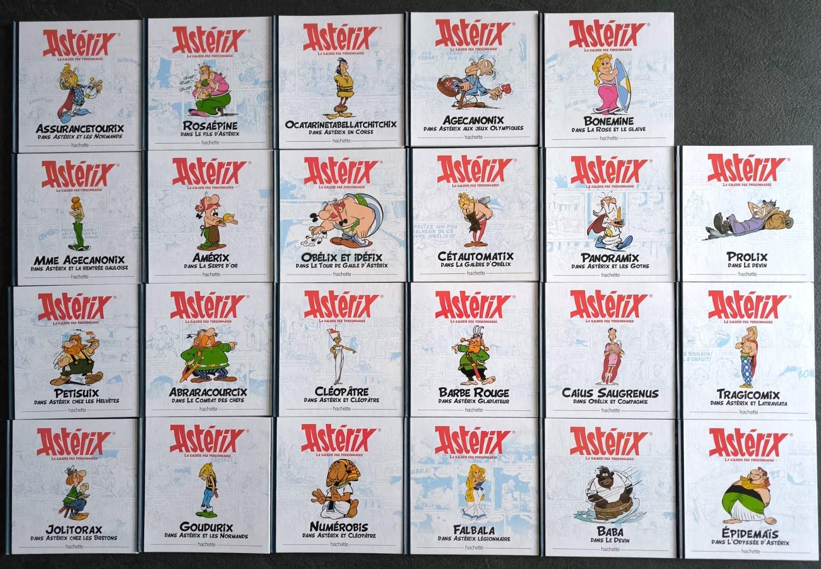 Lot de 23 BD Astérix - La galerie des personnages (vente à l'unité possible)