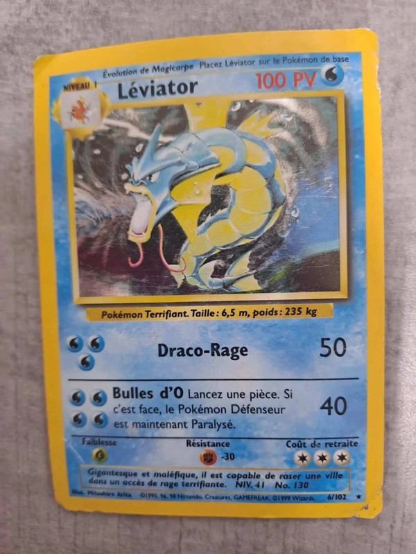 Carte pokemon Leviator holo