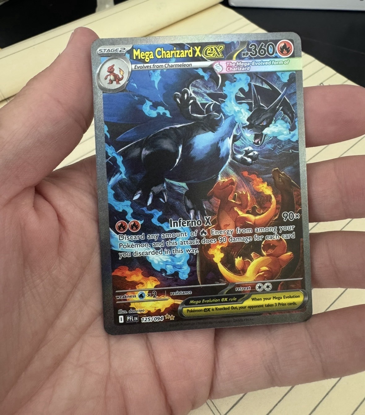 Mega Charizard X ex 125/094 Me02: Fiamme Fantastiche Holo