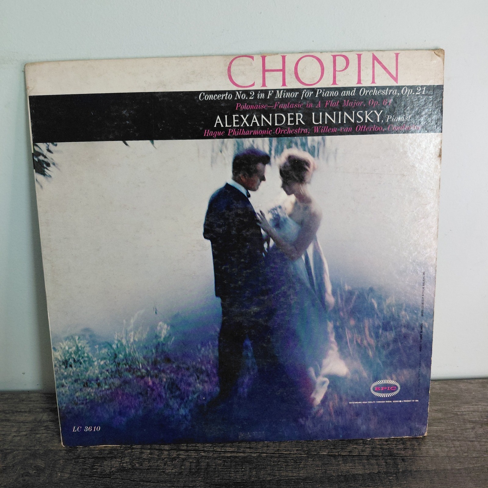 Chopin Concerto No 2 Alexander Uninsky Hague Philharmonic Epic LC 3610 Vinyl LP