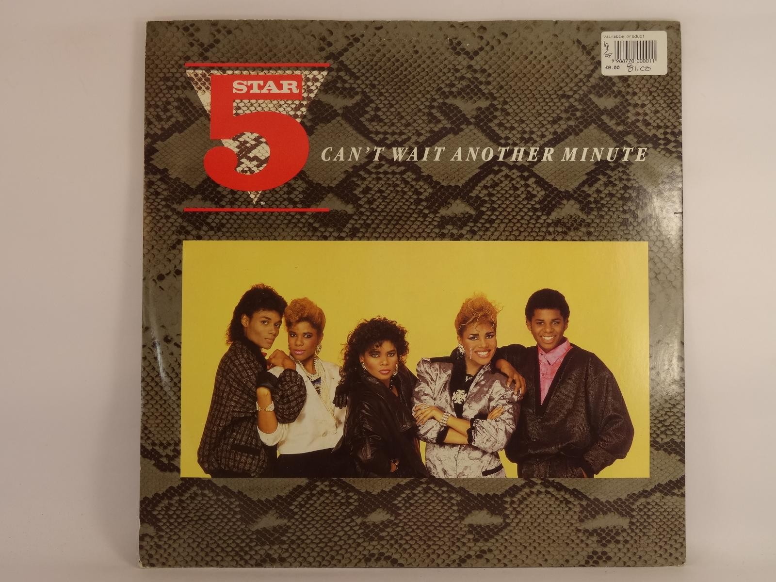 FIVE STAR CAN'T WAIT ANOTHER MINUTE (349) 10 Track LP plus Picture Sleeve RCA