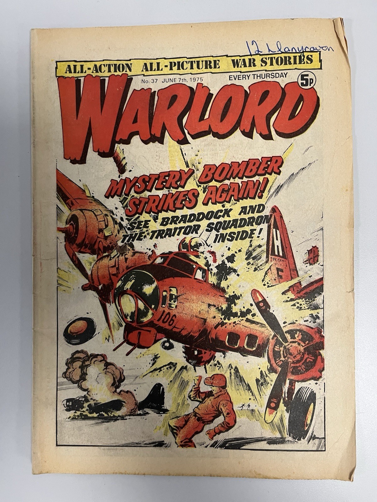 Warlord Comic No# 37 June 7th 1975 FN/VF