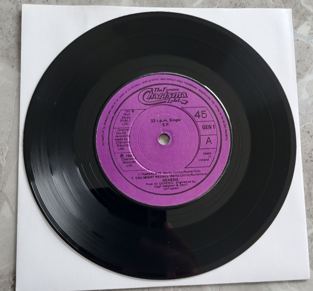 GENESIS - Paperlate / 3x3 EP- Original Irish  1982 7" Single EP - EX Condition