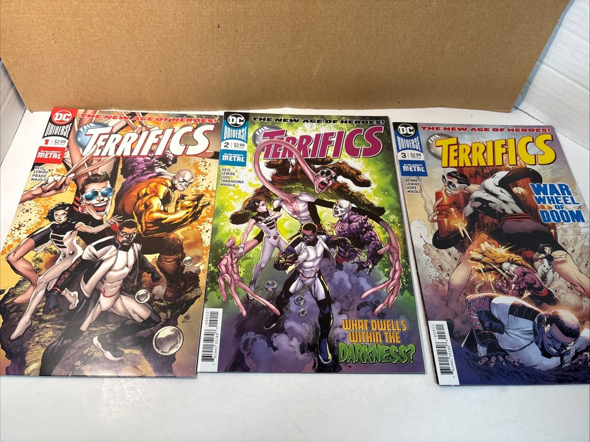 The Terrifics #1-3 DC Comics 2018 Mr Terrifics Metamorpho usato in ottime condizioni