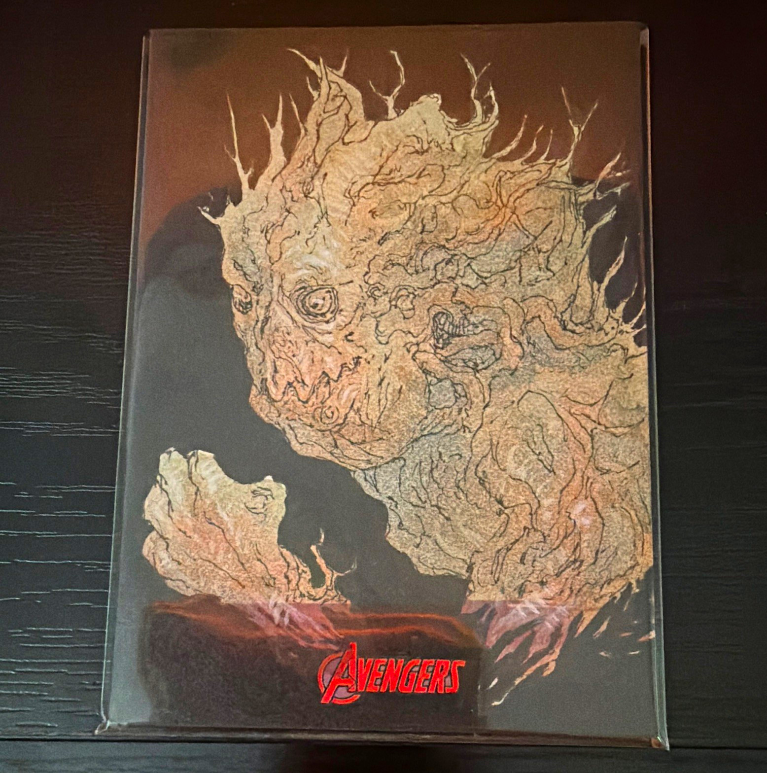 Upper Deck 2022 Fleer Ultra Avengers Sketch Groot  1/1 Auto by Johnathan Ruple