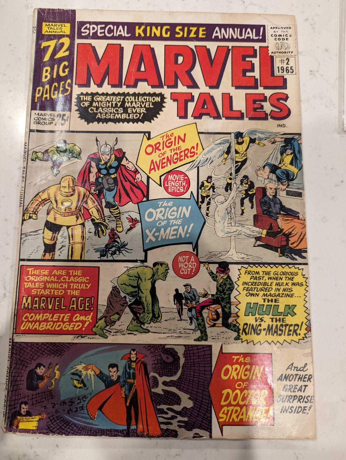 Marvel Tales #2 1965 Reprints X-Men #1, Avengers #1 Silver Age Marvel Comics