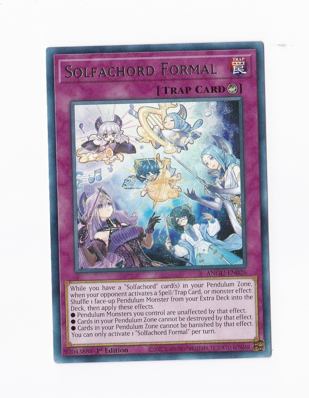 2020 Konami YuGiOh! 1st Edition - Solfachord Formal ANGU-EN026