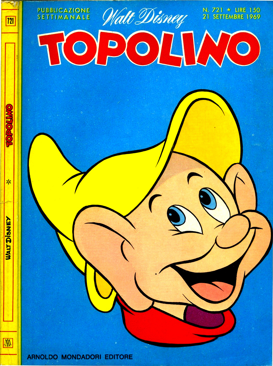 TOPOLINO LIBRETTO N. 721 / 21 Settembre 1969 * ORIGINALE DISNEY