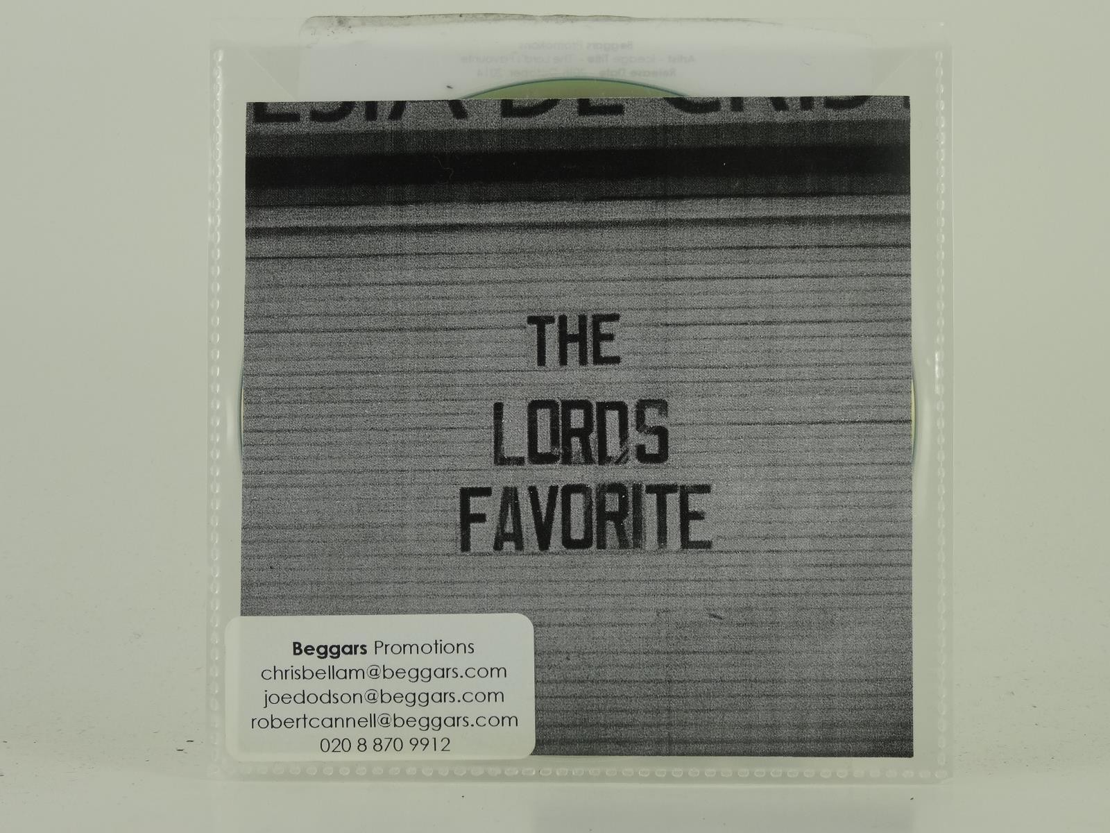 ICEAGE THE LORD'S FAVOURITE (D6) 1 Track Promo CD Single plus Picture Sleeve MAT