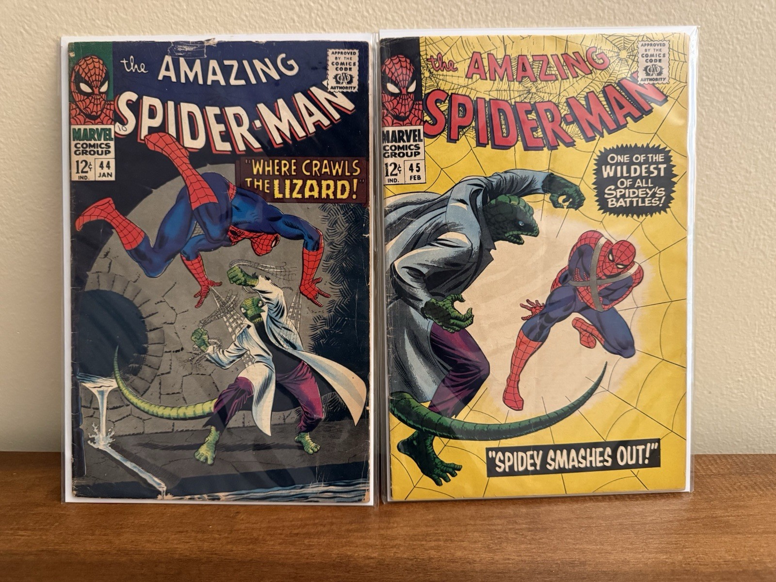 Amazing Spiderman (1963) 44 45 2nd 3rd Lizard Marvel G/VG