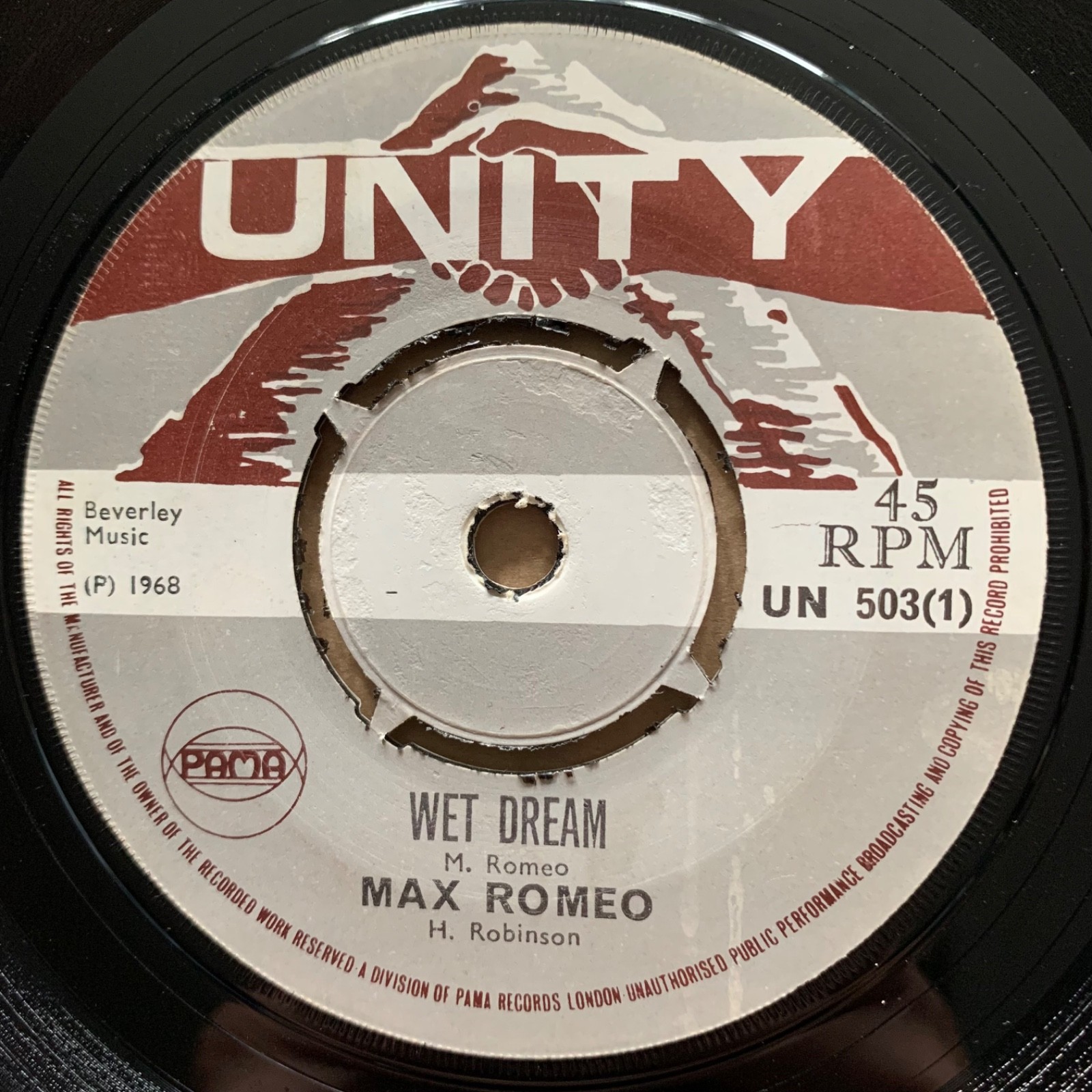 Max Romeo Wet Dream /She's But A Little Girl Unity'68 Orig UK 7" Classic Reggae