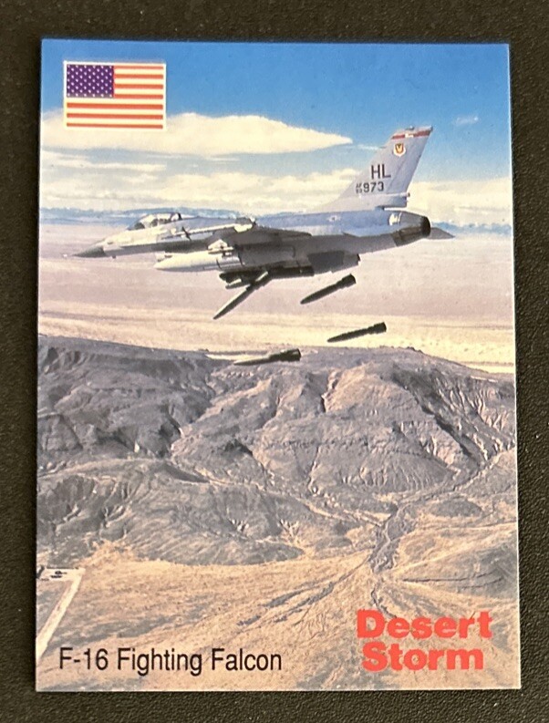 1991 DSI Desert Storm "Armi e specifiche" F-16 Fighting Falcon Card #22