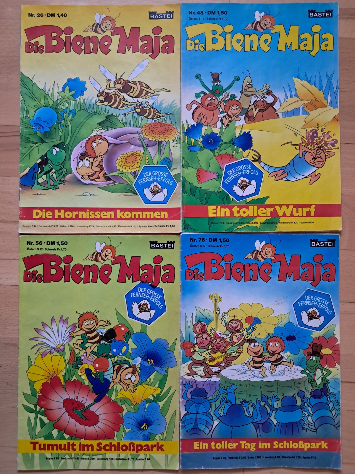 L'ape Maja n.26, 48, 56, 76 - raccolta 4 fumetti BASTEI Waldemar Bonsels
