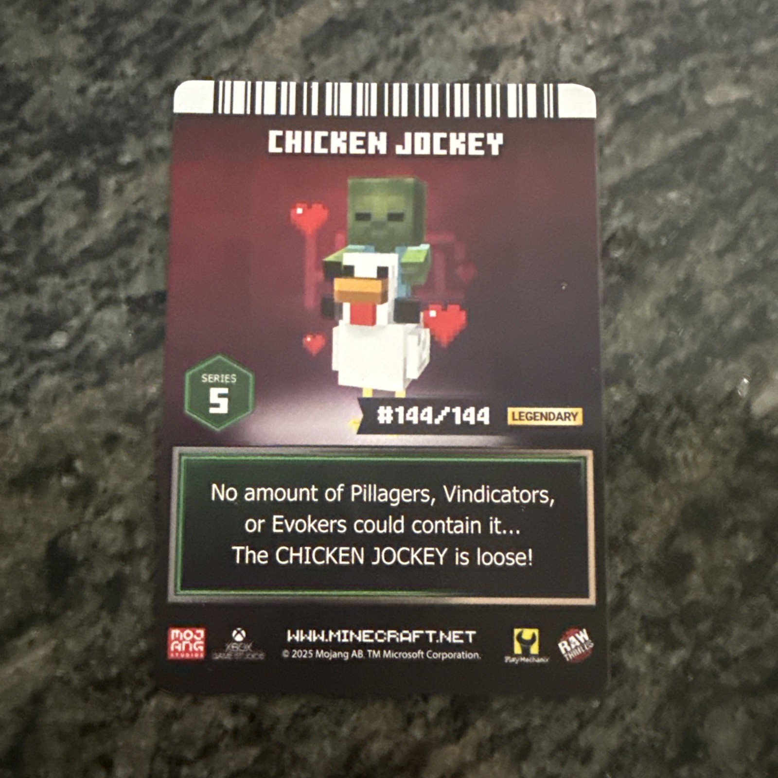 Minecraft Dungeons Arcade Serie 5 Pollo Jockey Leggendario #144/144