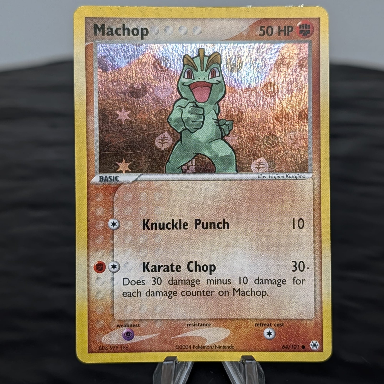 Pokémon Machop 64/101 EX Leggende Nascoste Reverse Holo Carta TCG Comune 2004 ✨