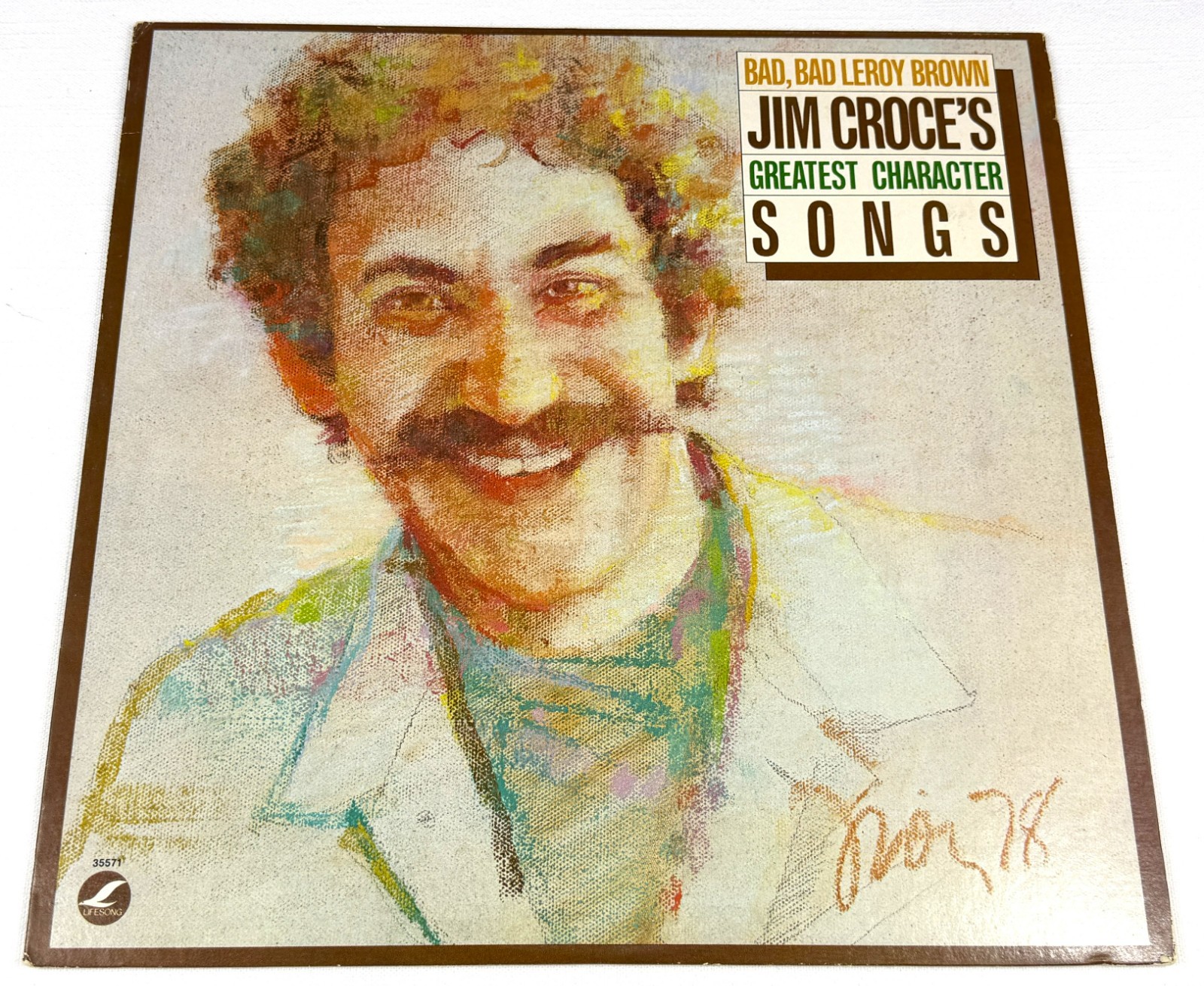 JIM CROCE Greatest Character Songs Vinyl VG+/EX LIFESONG 35571 FIRST PRESSING