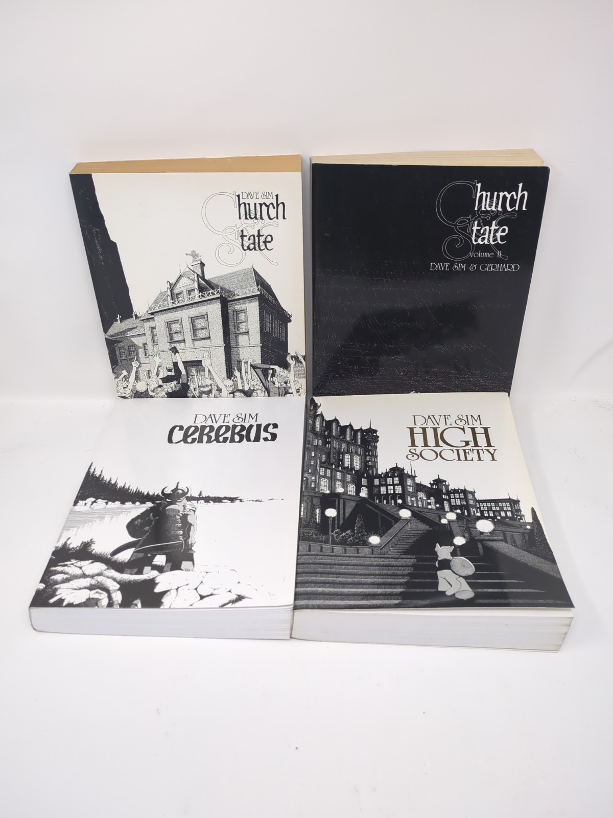 Lotto graphic novel Cerebus brossura commerciale TPB alta società Chiesa Stato Dave Sim