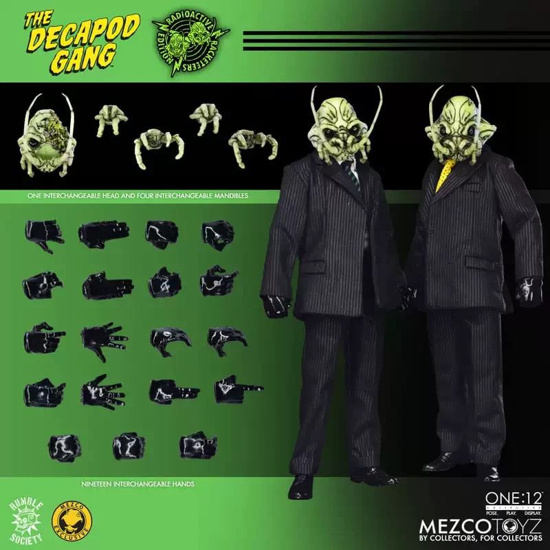 Nezco 1/12 The Decapod Gang Action Figure Set Green Limited In Stock