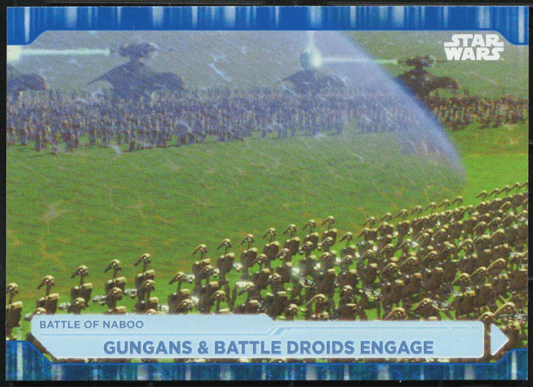 2021 Topps Star Wars: Battle Plans BLUE PARALLEL #6...GUNGANS & BATTLE DROIDS