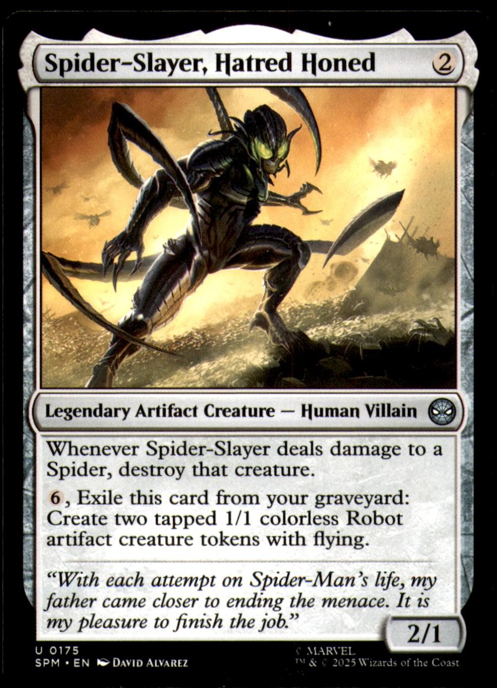 SPIDER-SLAYER, HADE HINED 175 MAGIC: THE RADUNING MARVEL'S SPIDER-MAN QUASI NUOVO/M