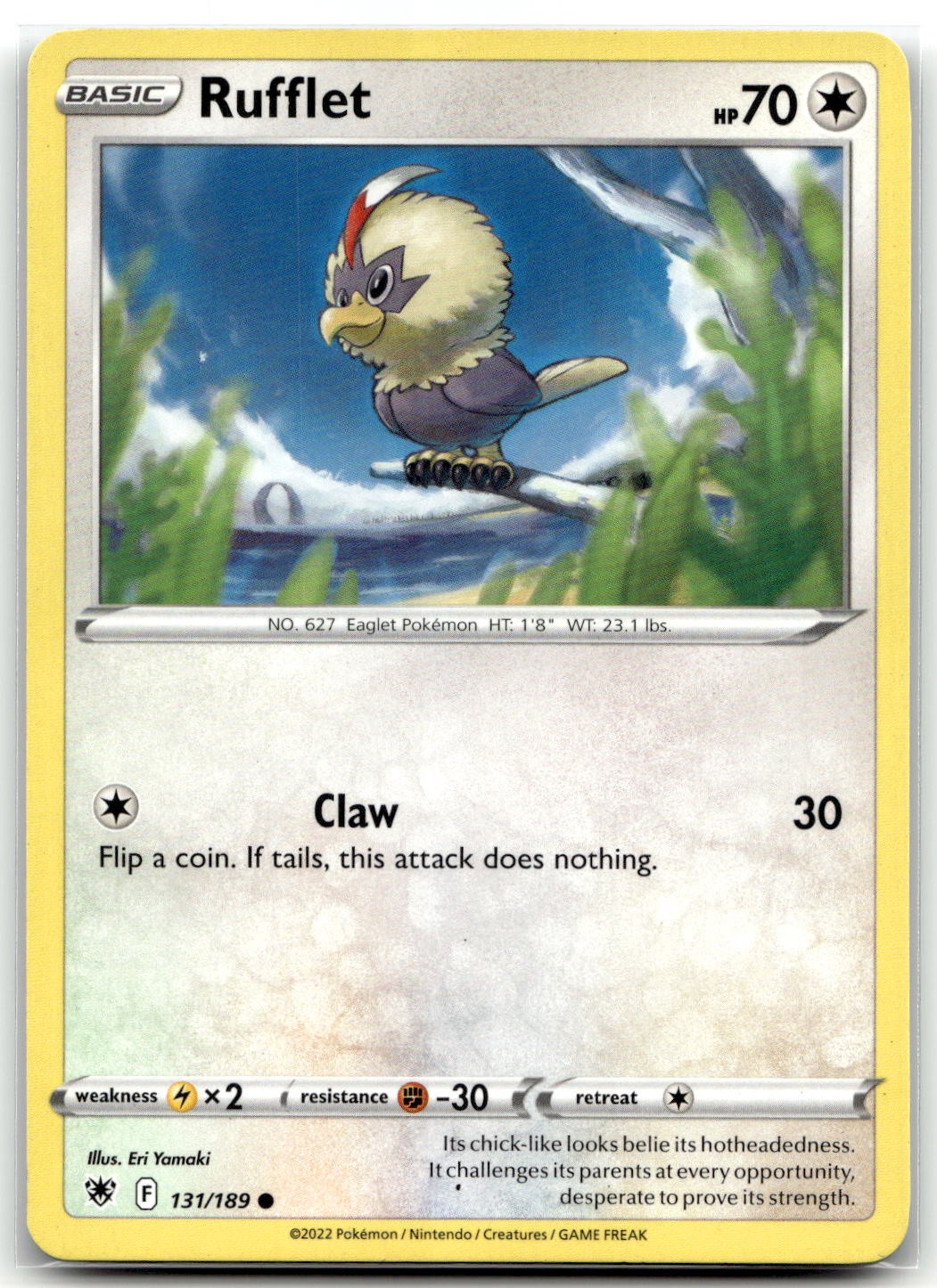 Rufflet 131/189 SWSH10: Radianza Astrale Pokemon Comune TCG NM