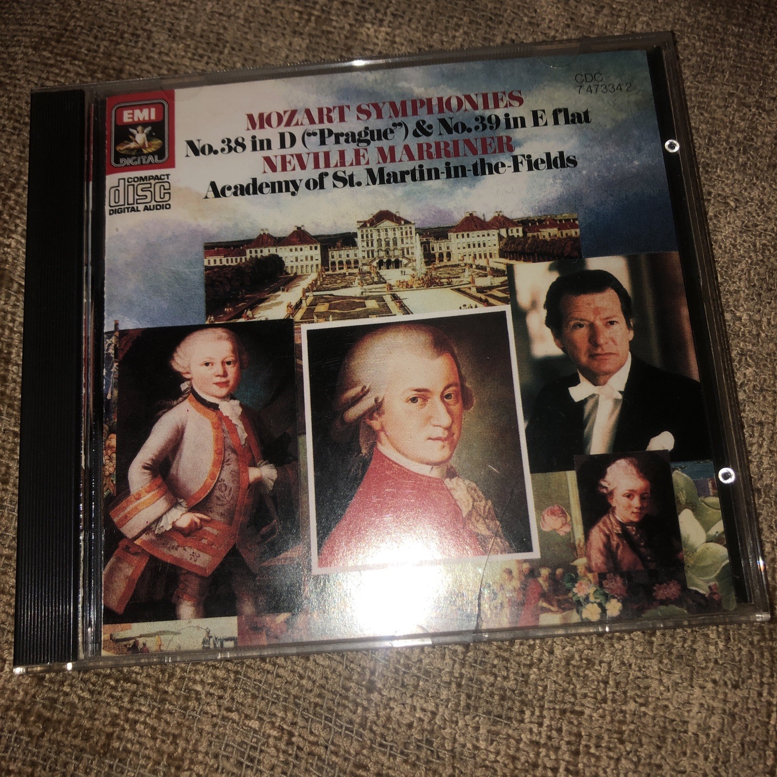 Mozart Symphonies 38 Prague and 39 Neville Marriner CD EMI