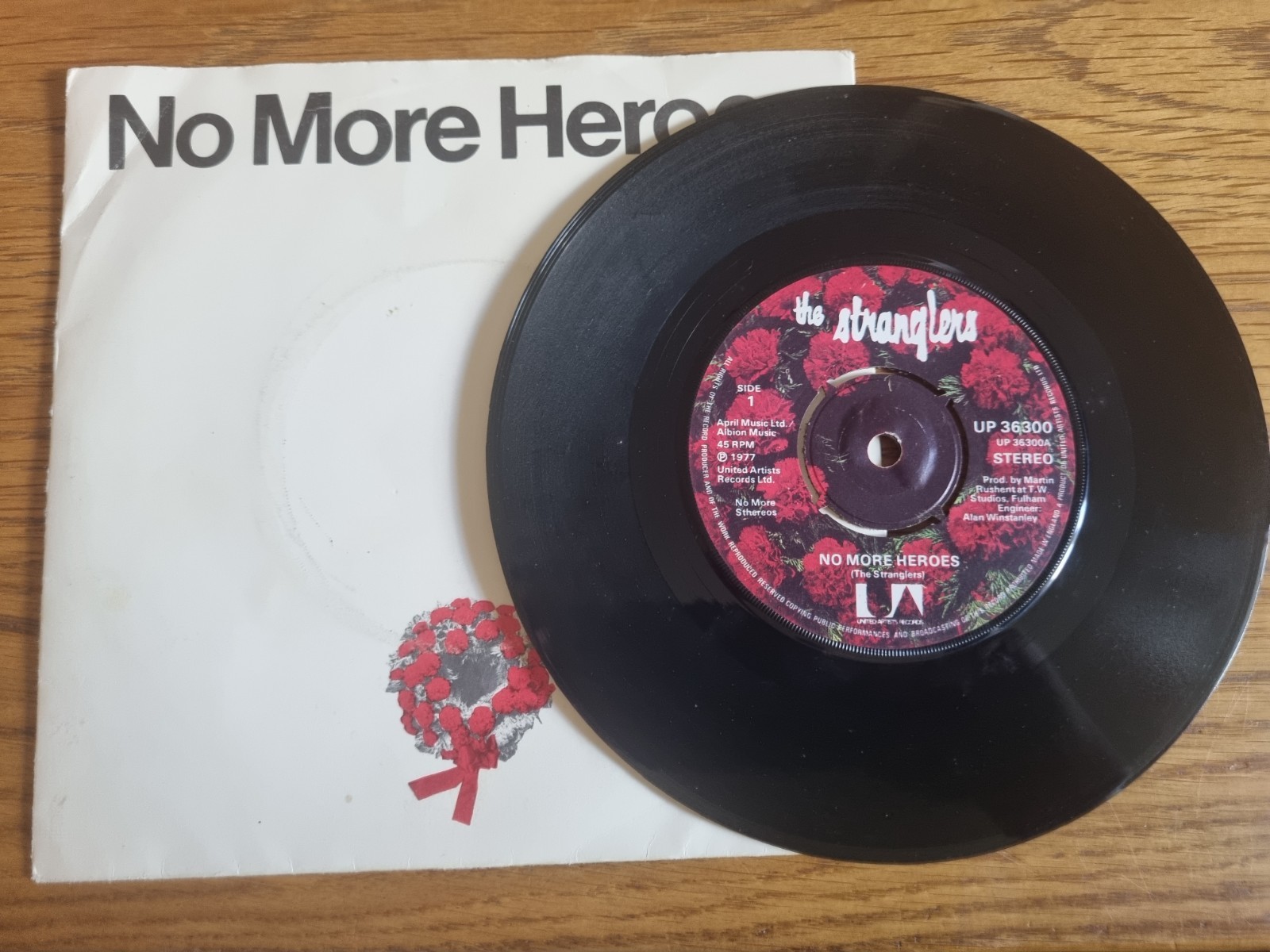 The Stranglers – No More Heroes 1977 United Artists UP 36300 Wreath Label