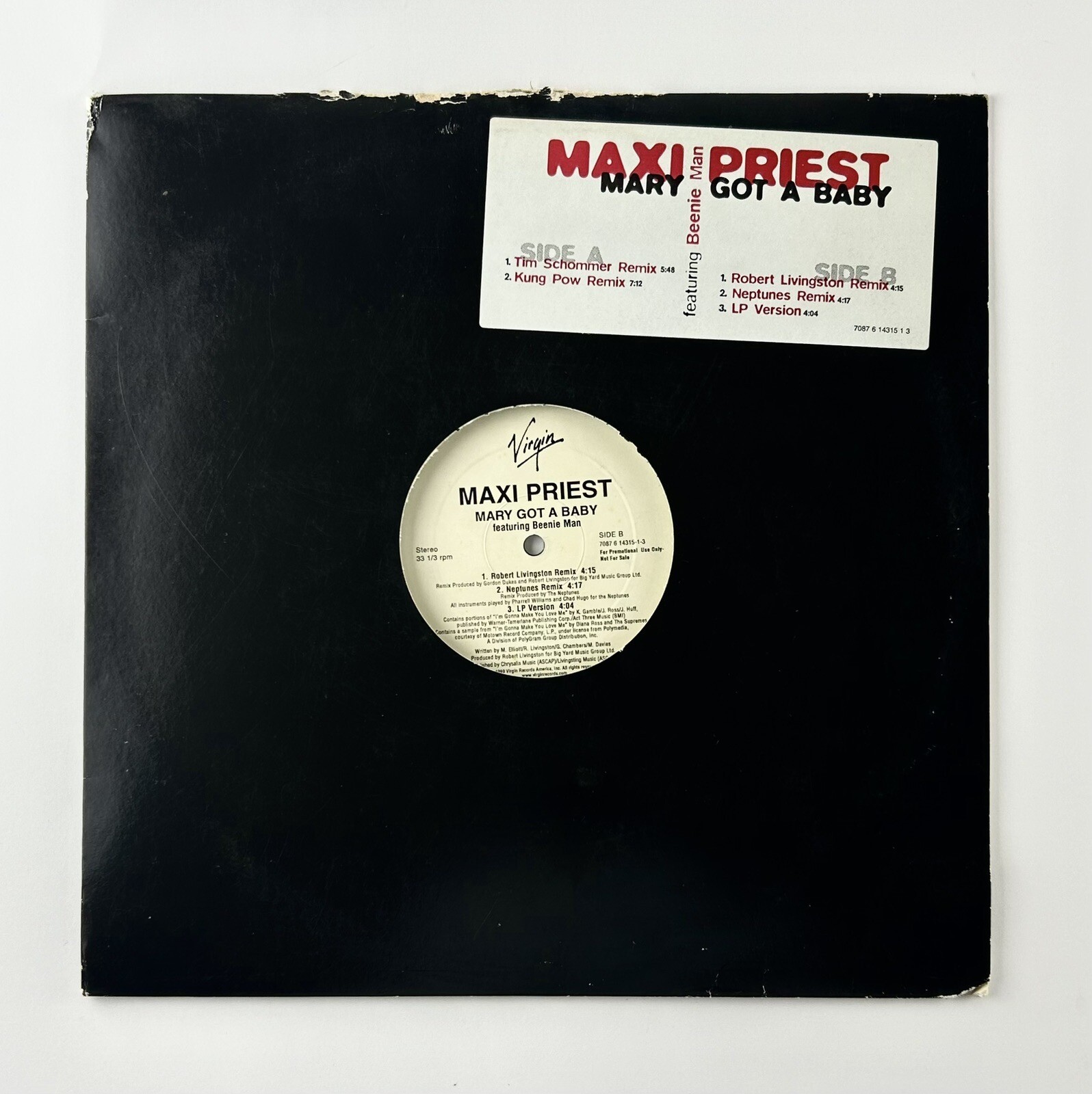Maxi Priest Feat. Beenie Man - Mary Got A Baby - 1999 Unplayed Promo Record - NM