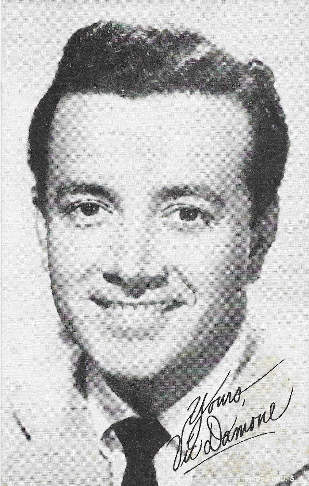 CARTOLINA EXHIBIT CO. ARCADE VOCALISTS ANNI 50 VIC DAMONE!! RARA, CARTA POPOLARE!!