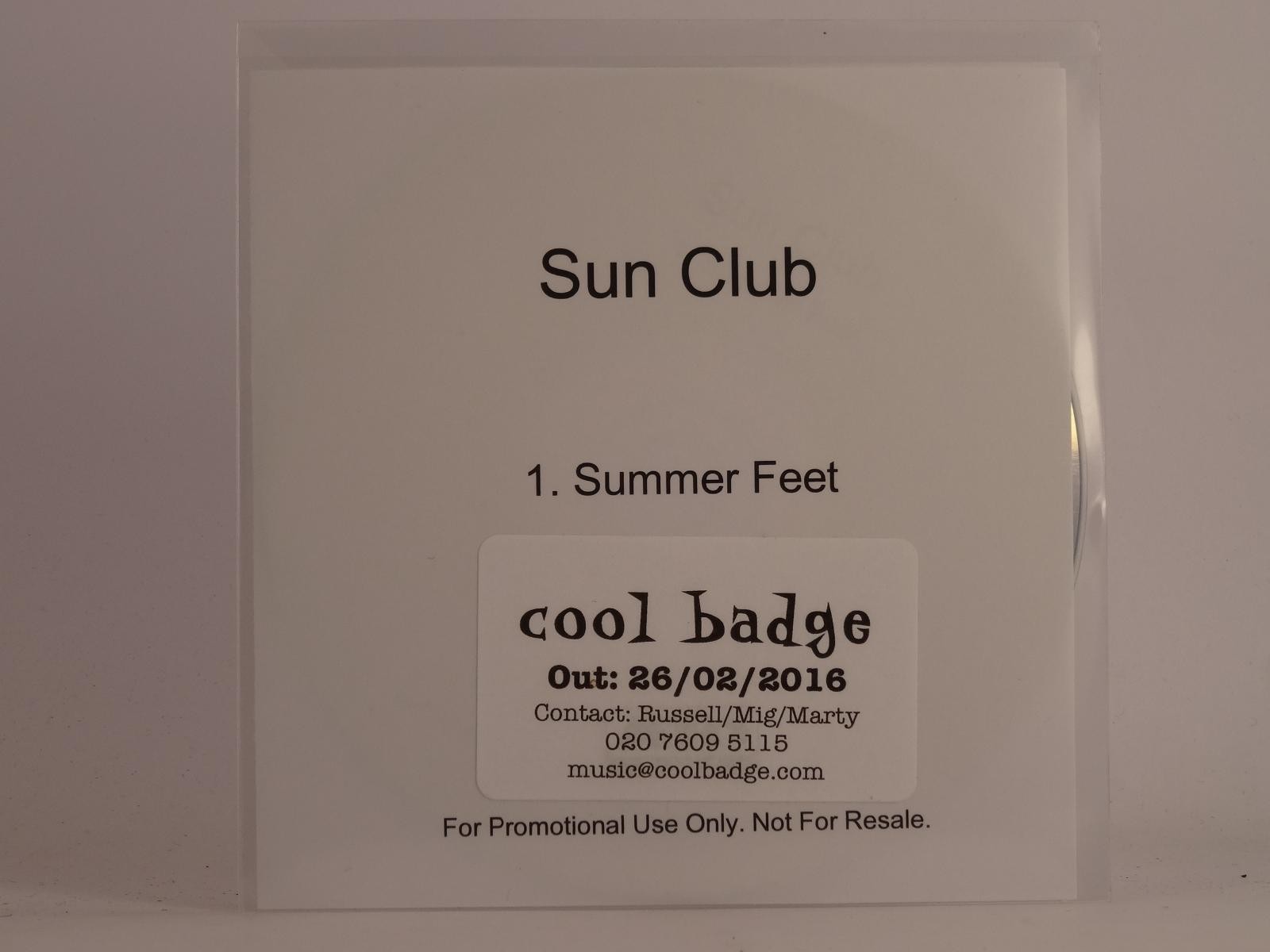 SUN CLUB SUMMER FEET (F10) 1 Track Promo CD Single plus White Sleeve ATO RECORDS