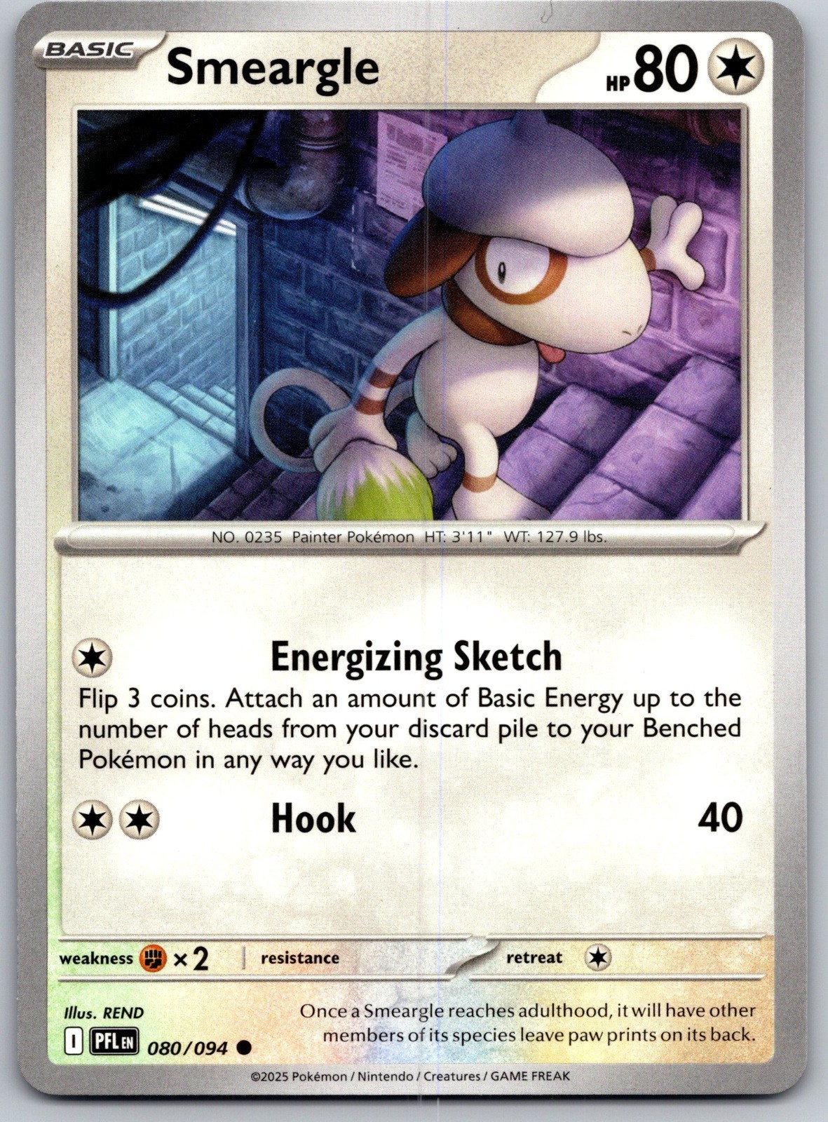 Smeargle Common ME02: Phantasmal Flames 080/094 NM