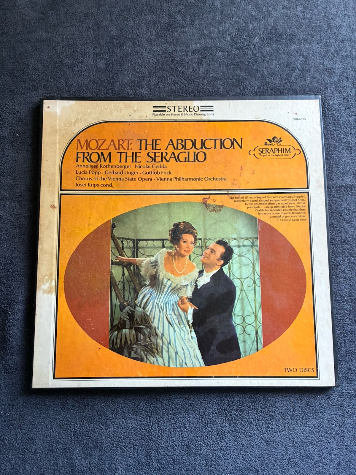 MOZART:  THE ABDUCTION FROM THE SERAGLIO, SERAPHIM